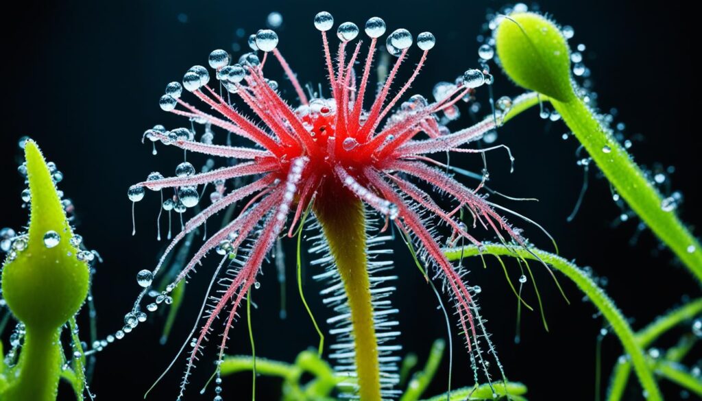 Drosera prey capture mechanism